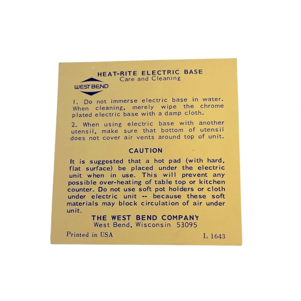 Vintage West Bend 2 QT Ceramic Stoneware Brown Glazed Bean Pot w/Recipe Booklet - Picture 9 of 9